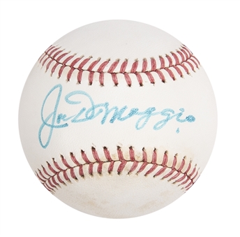 Joe DiMaggio Single Signed OAL MacPhail Baseball (Beckett)